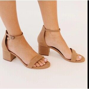 Steve Madden Irenee Leather Upper Block Heel Sandals – Size 9